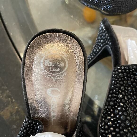 Shoes heels Jeffery Campbell heel strap open toe black size 8 pebbled, black . - Picture 5 of 7